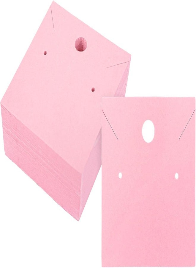 Festiko® 100 Pcs Pink Earring Display Cards (2.4 Inch) | Square Kraft Jewellery Holder Cards for Earrings & Necklaces | Jewellery Display for Handmade, Small Business, Craft Fair & Retail Use (Pink) - Image 1